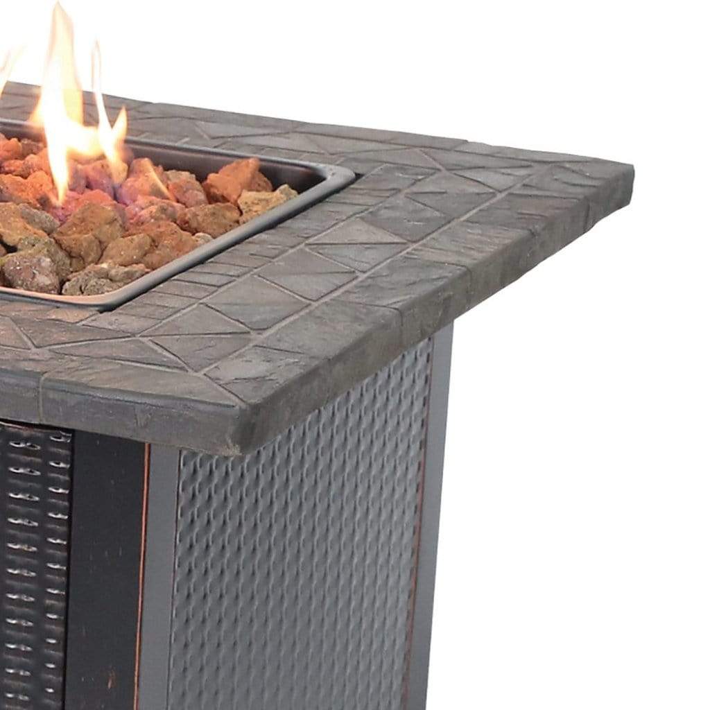 Endless Summer 30" Outdoor LP Gas Fire Pit Table With Resin Mantel