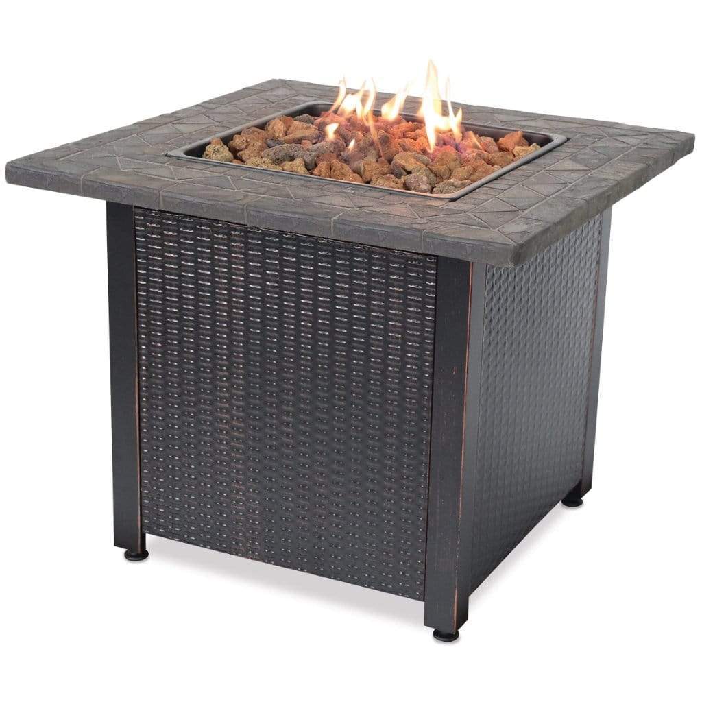 Endless Summer 30" Outdoor LP Gas Fire Pit Table With Resin Mantel