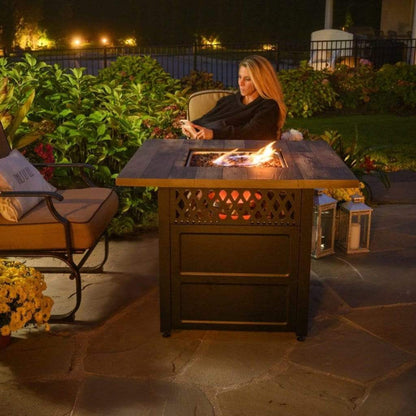 Endless Summer Harris 42" Outdoor LP Gas Fire Pit Table With DualHeat Technology