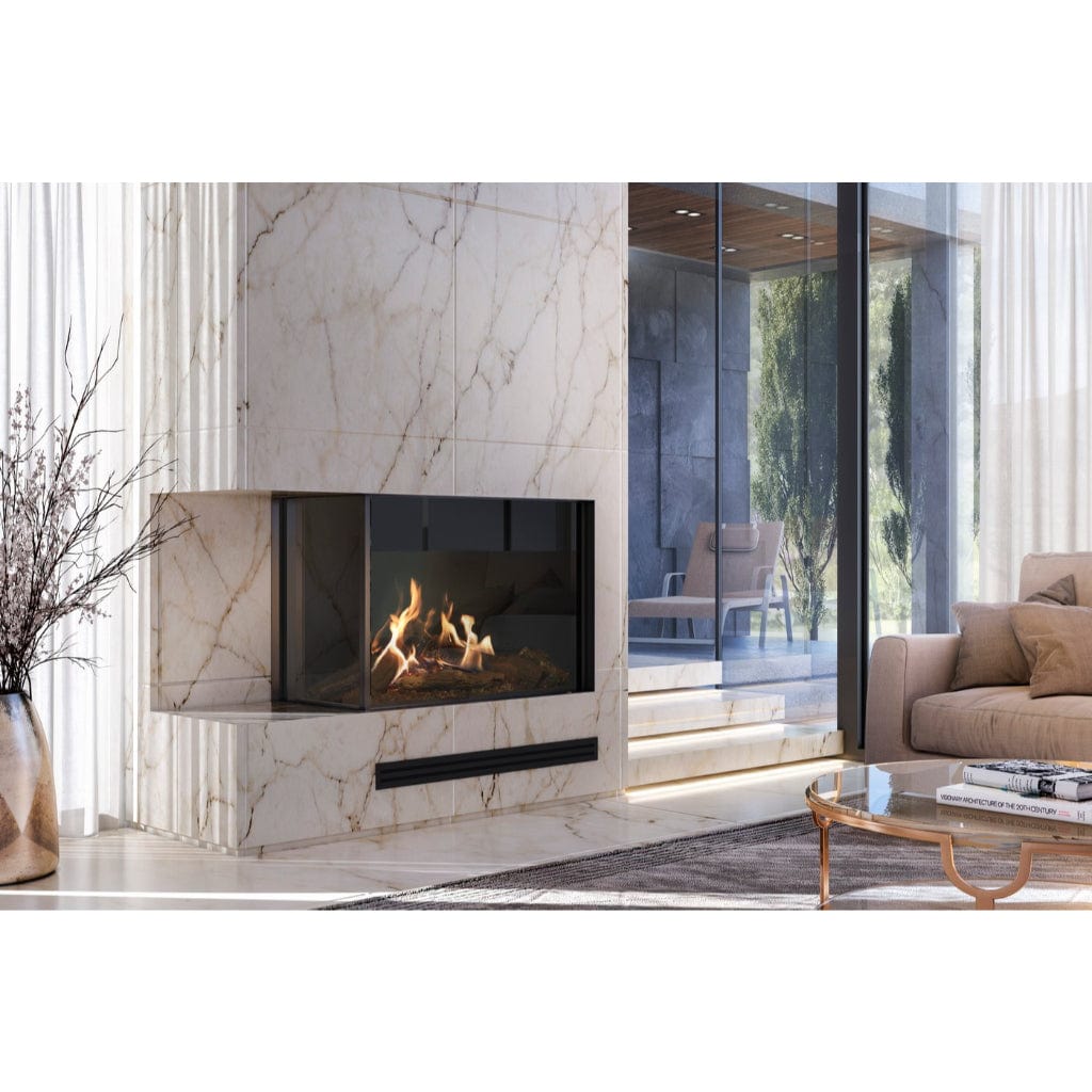 Faber MatriX 3326 Series Two-sided Left-facing Built-in Gas Fireplace