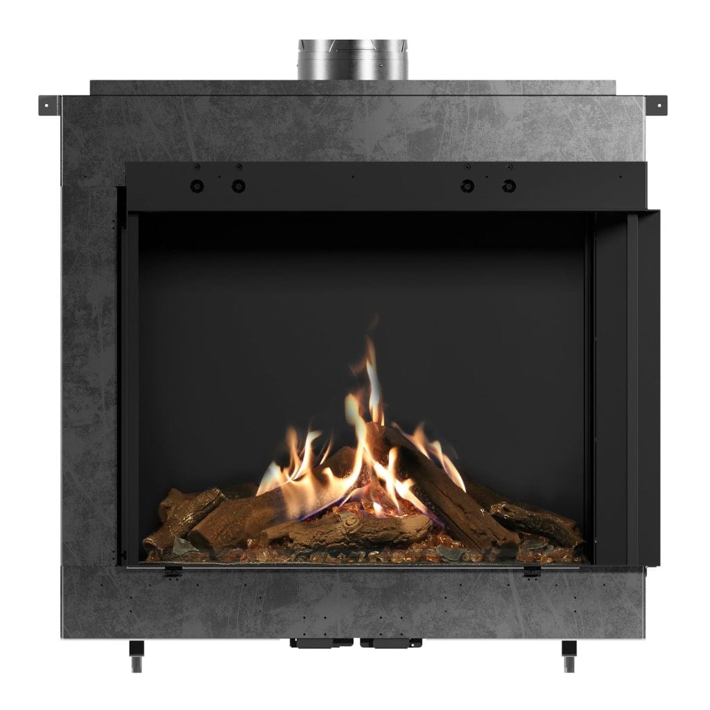 Faber MatriX 3326 Series Two-sided Right-facing Built-in Gas Fireplace