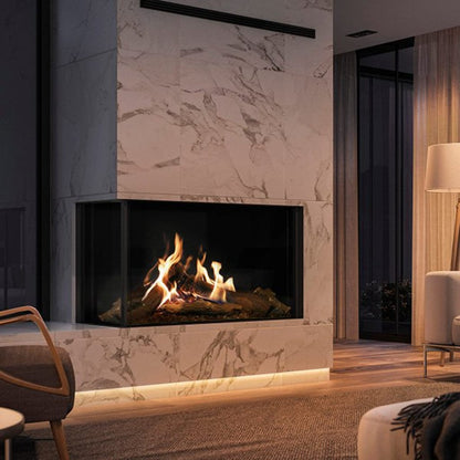 Faber MatriX 4326 Series Two-sided Left-facing Built-in Gas Fireplace