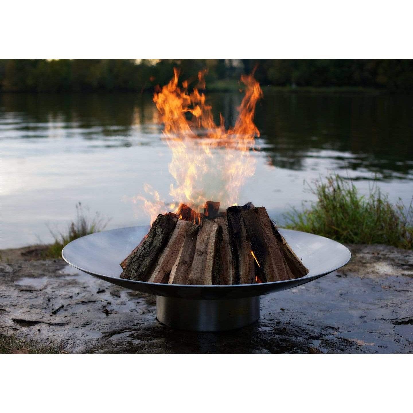 Fire Pit Art 34" Stainless Steel Bella Vita Fire Pit