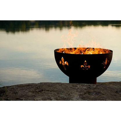 Fire Pit Art 36" Fleur de Lis Fire Pit