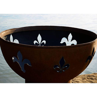 Fire Pit Art 36" Fleur de Lis Fire Pit