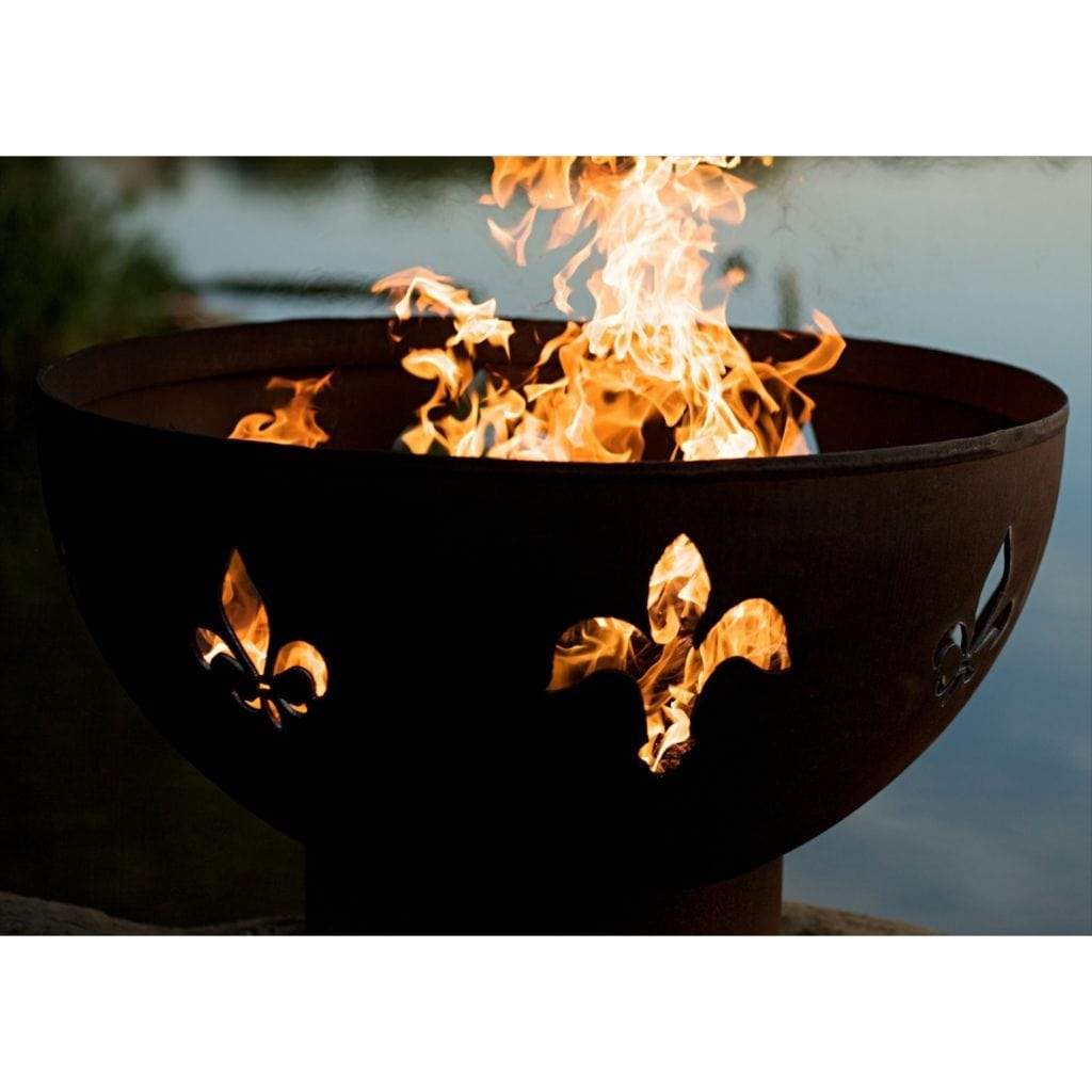 Fire Pit Art 36" Fleur de Lis Fire Pit