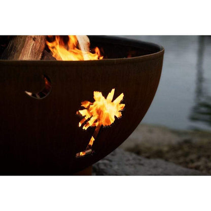 Fire Pit Art 36" Tropical Moon Fire Pit