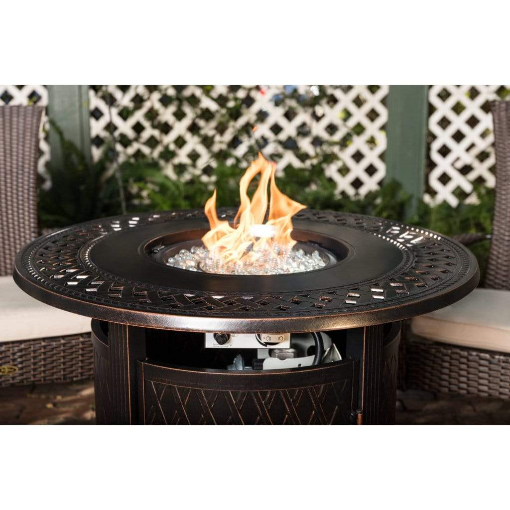 Fire Sense 33" Wagner Round Aluminum Propane Gas Fire Pit