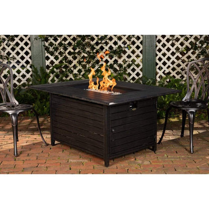 Fire Sense 35" Longmont Aluminum Rectangular Propane Gas Fire Pit