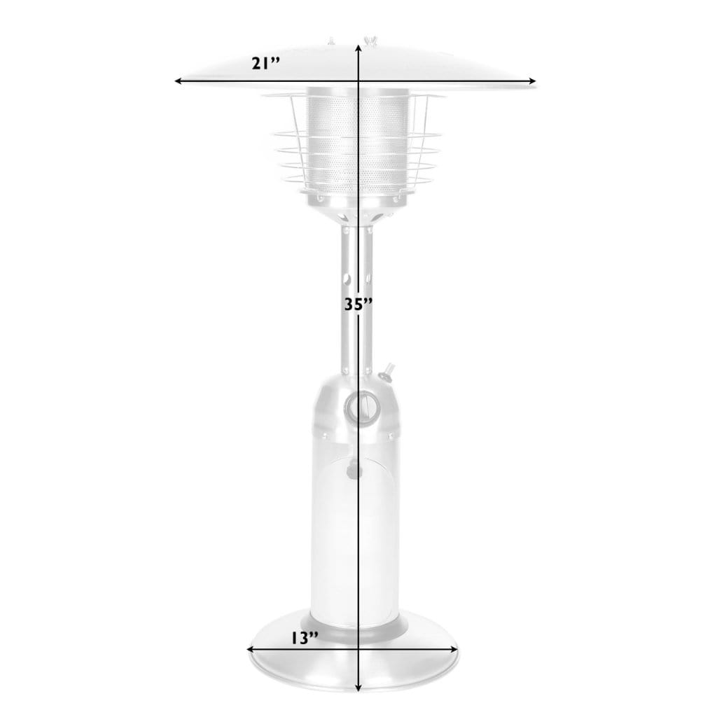 Fire Sense 35" Table Top Propane Gas Patio Heater