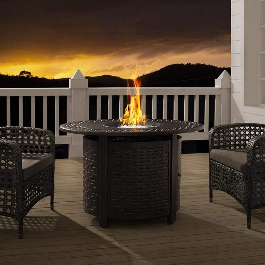 Fire Sense 39.5" James Oval Aluminum Propane Gas Fire Pit