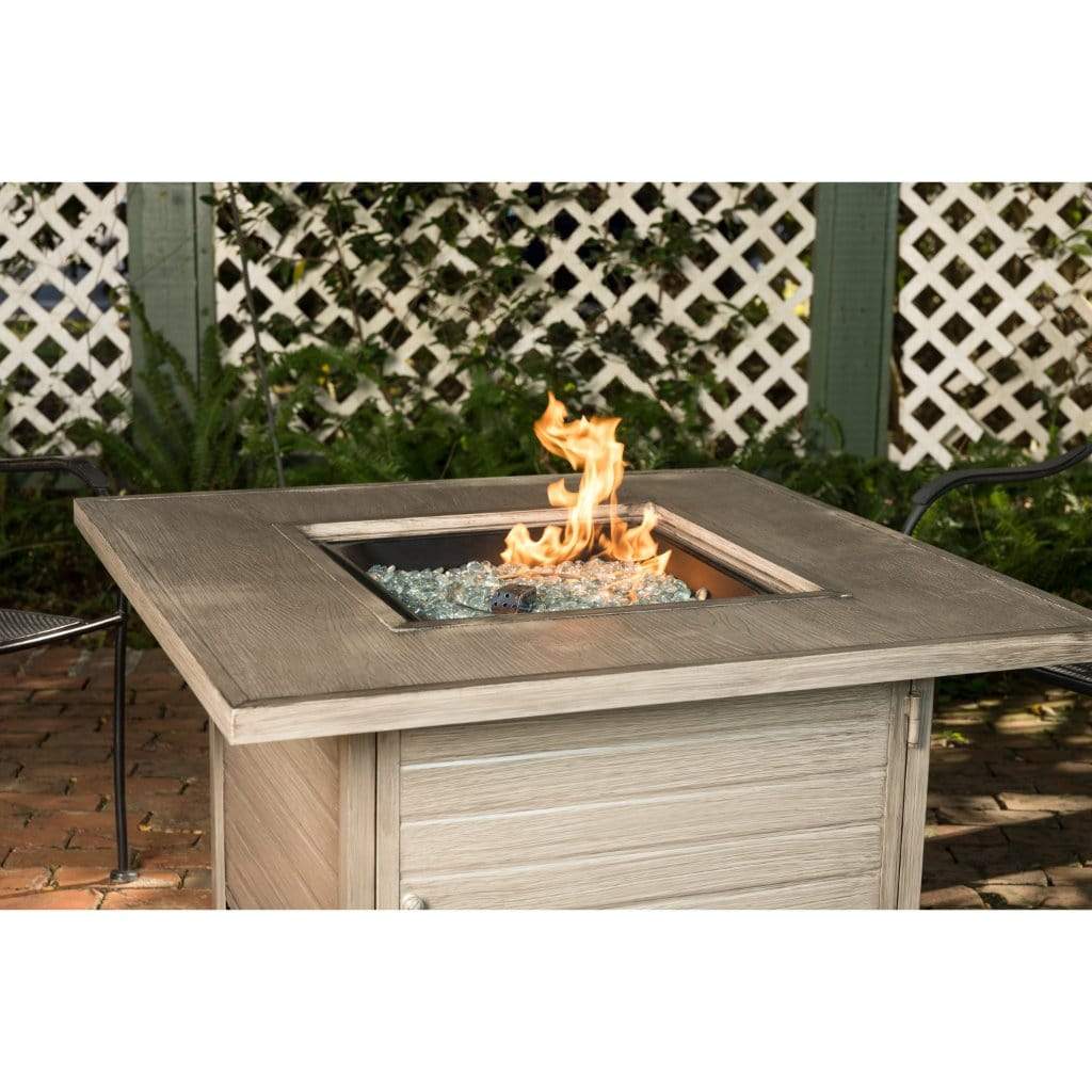 Fire Sense 40" Langhorne Square Aluminum Propane Gas Fire Pit