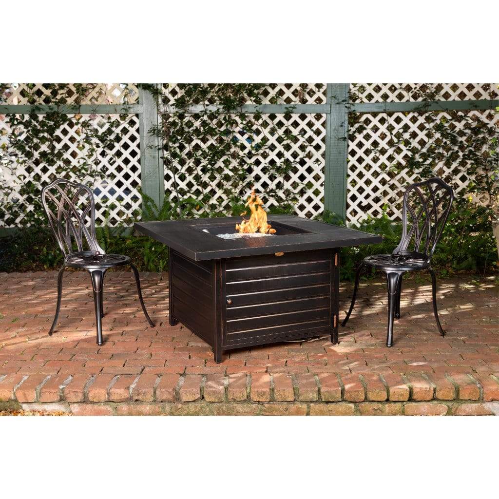 Fire Sense 40" Langhorne Square Aluminum Propane Gas Fire Pit