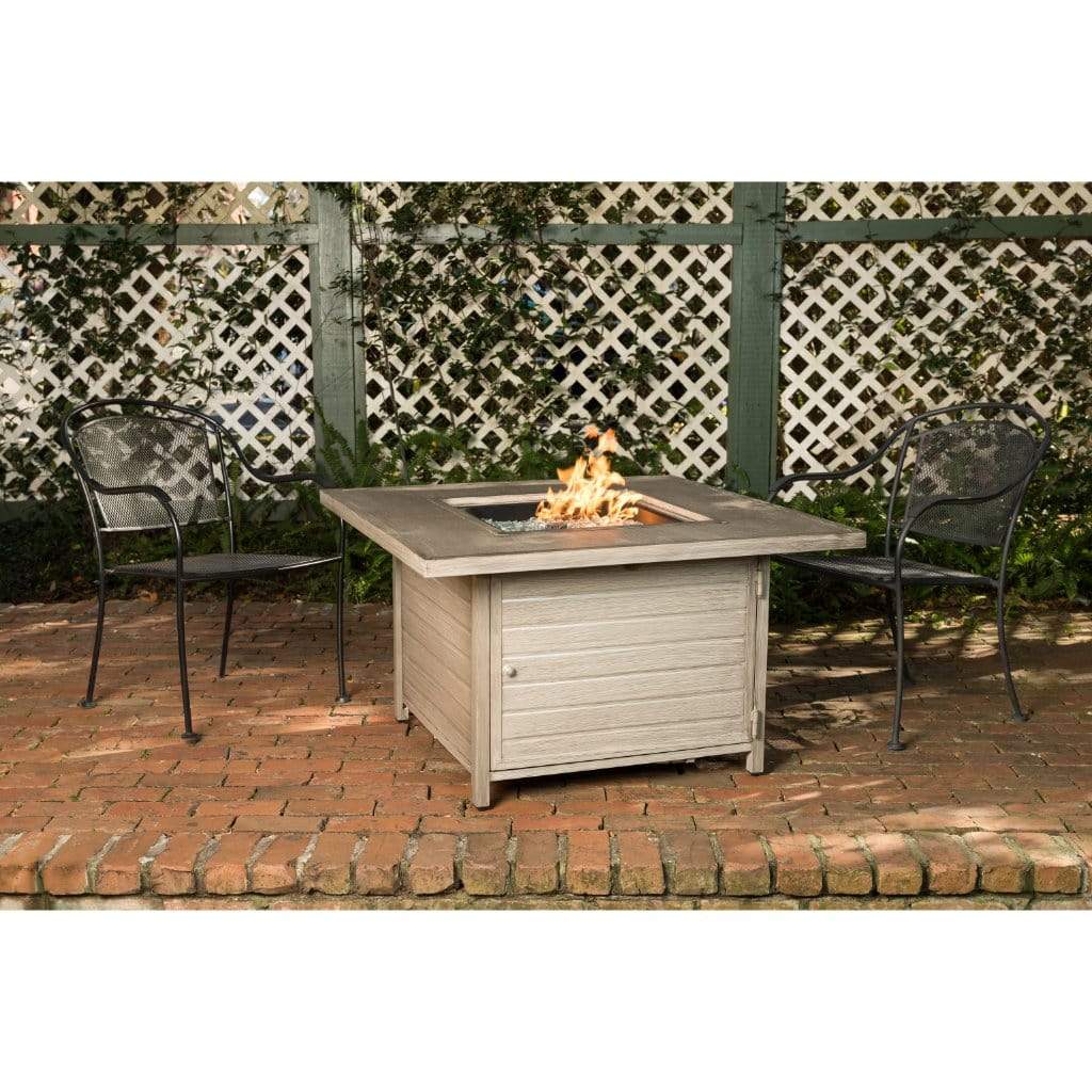 Fire Sense 40" Langhorne Square Aluminum Propane Gas Fire Pit