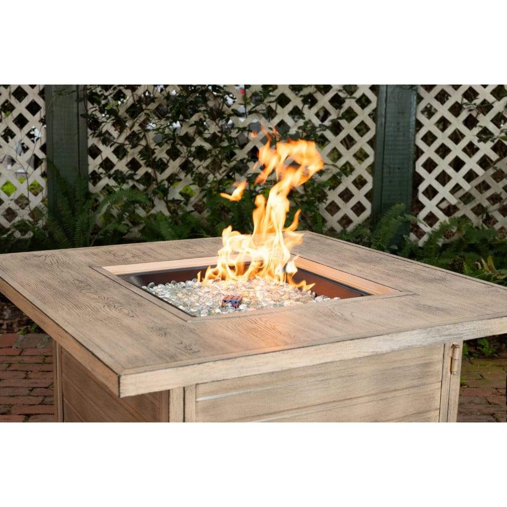 Fire Sense 40" Langhorne Square Aluminum Propane Gas Fire Pit