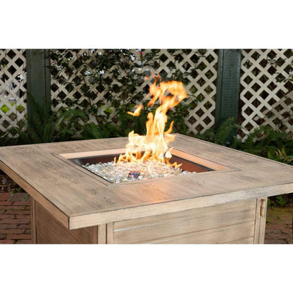 Fire Sense 40" Langhorne Square Aluminum Propane Gas Fire Pit