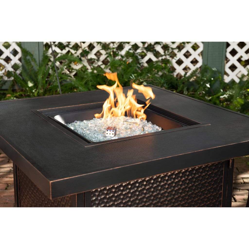 Fire Sense 40" Weyland Square Aluminum Propane Gas Fire Pit