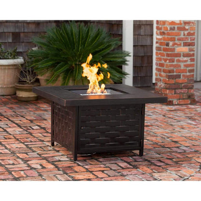 Fire Sense 42" Armstrong Aluminum Square Propane Gas Fire Pit