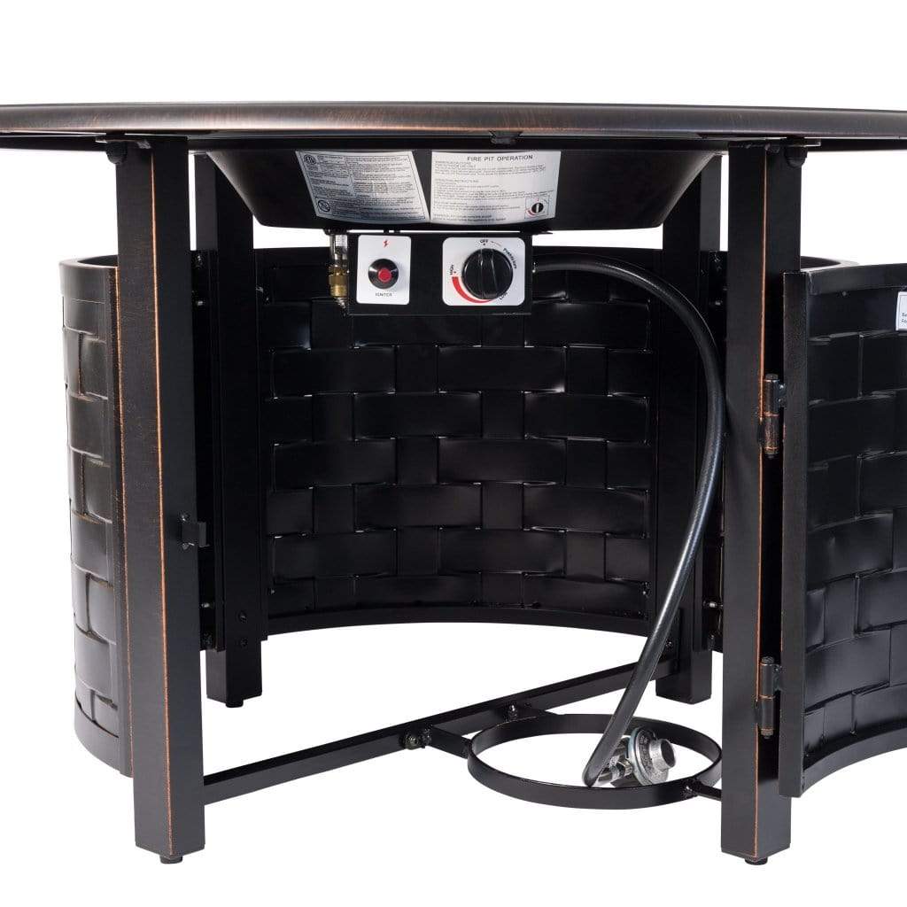 Fire Sense 42" Armstrong Round Aluminum Propane Gas Fire Pit