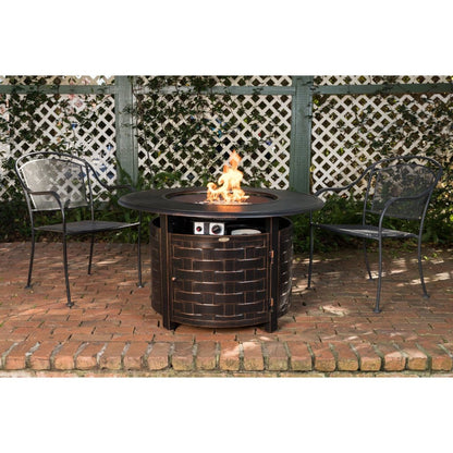 Fire Sense 42" Armstrong Round Aluminum Propane Gas Fire Pit