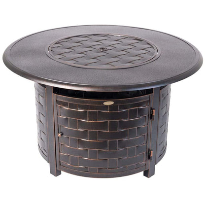 Fire Sense 42" Armstrong Round Aluminum Propane Gas Fire Pit