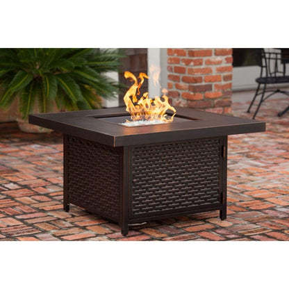 Fire Sense 42" Baker Aluminum Square Propane Gas Fire Pit