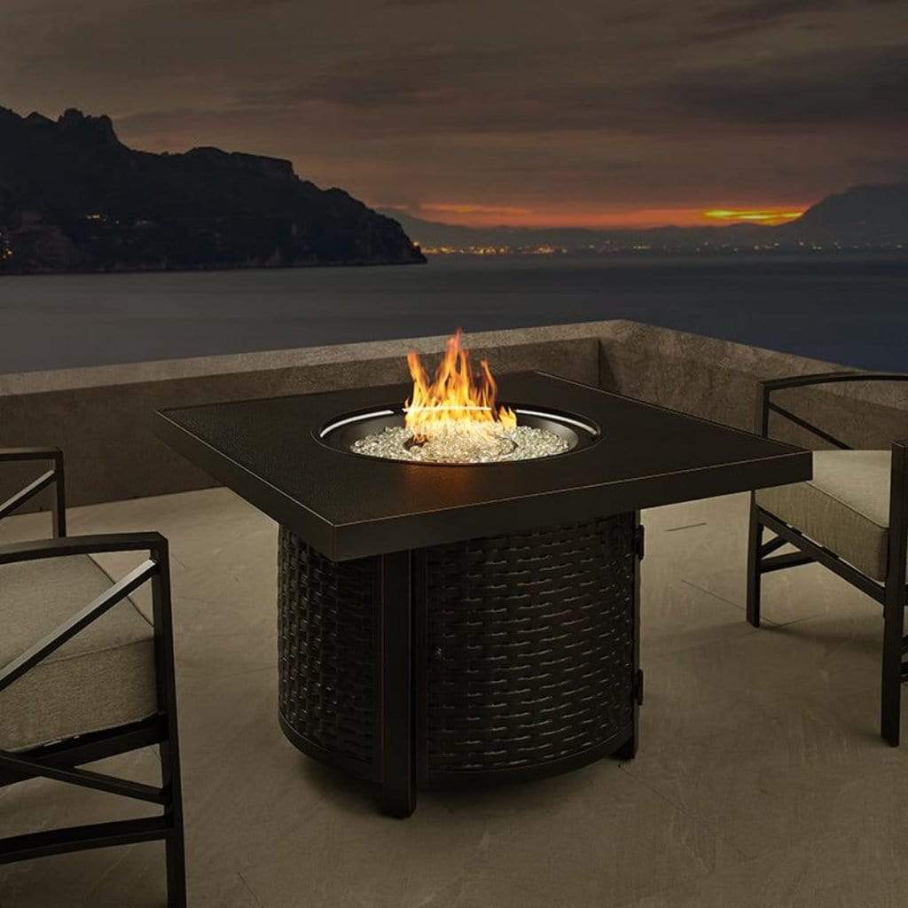 Fire Sense 42" Dalton Square Aluminum Propane Gas Fire Pit