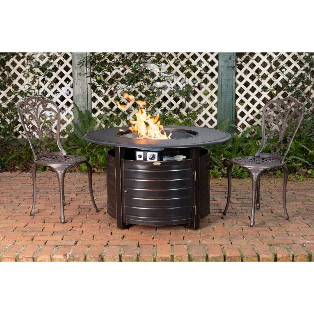 Fire Sense 42" Finn Round Aluminum Propane Gas Fire Pit