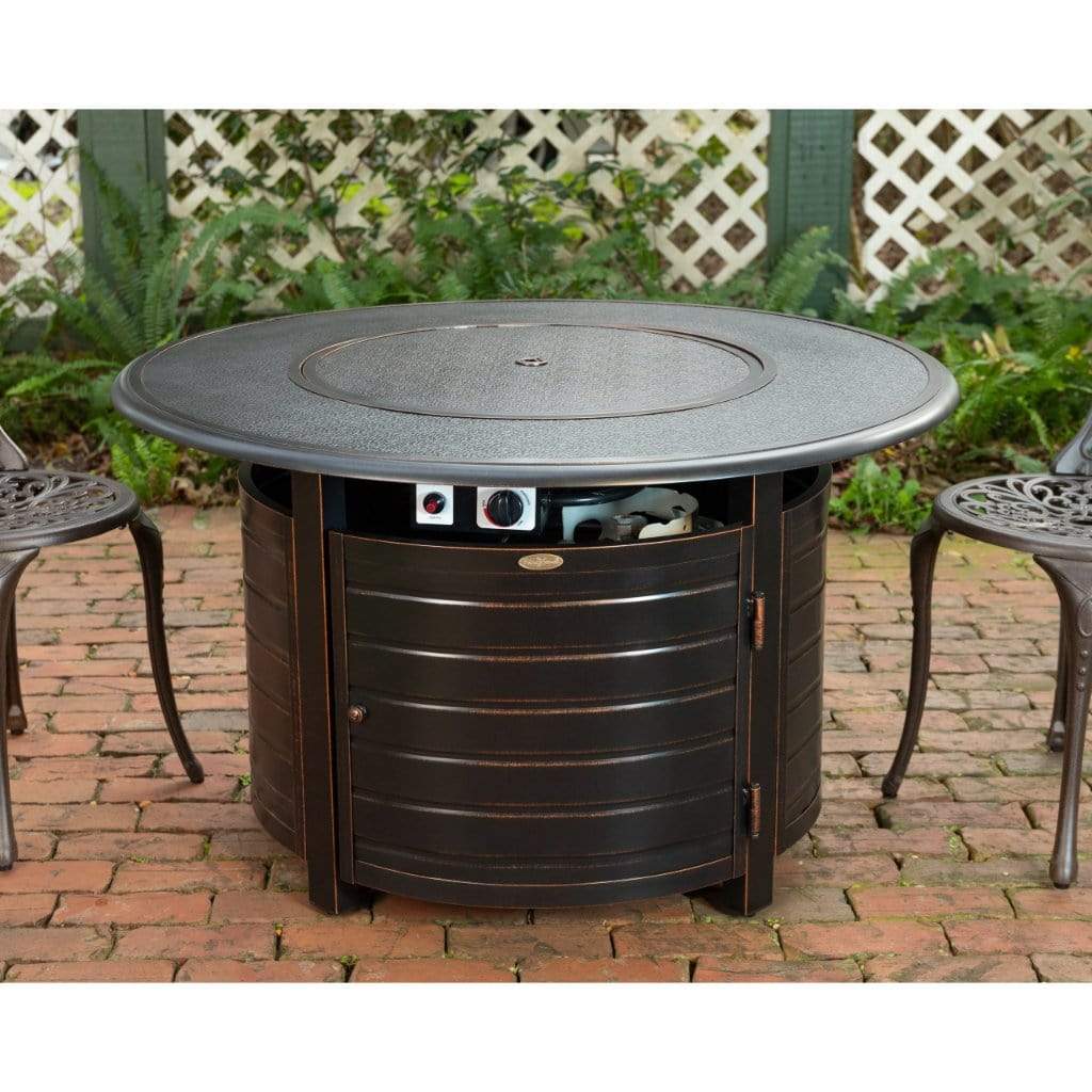 Fire Sense 42" Finn Round Aluminum Propane Gas Fire Pit