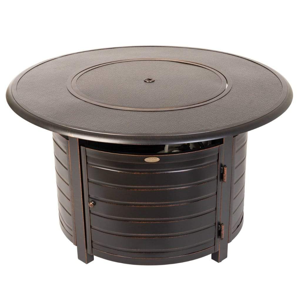 Fire Sense 42" Finn Round Aluminum Propane Gas Fire Pit