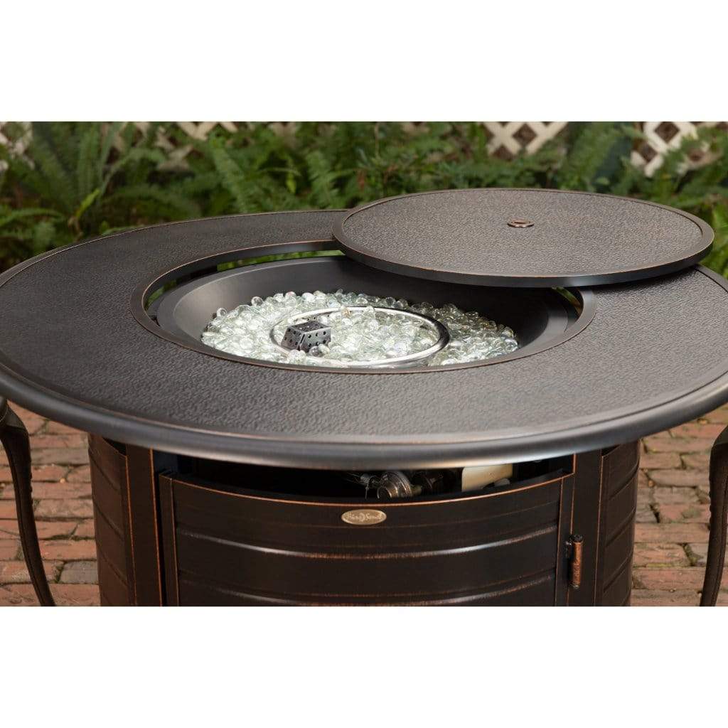 Fire Sense 42" Finn Round Aluminum Propane Gas Fire Pit