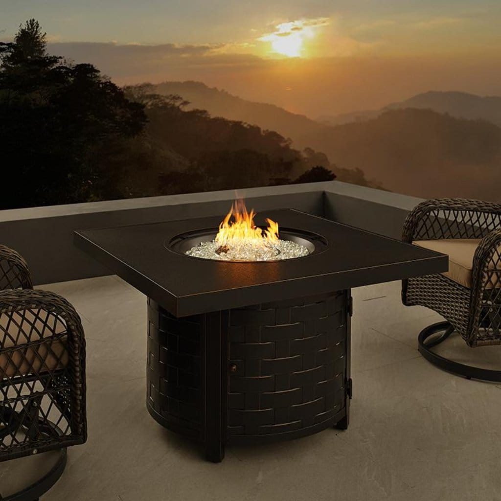 Fire Sense 42" Henley Square Aluminum Propane Gas Fire Pit