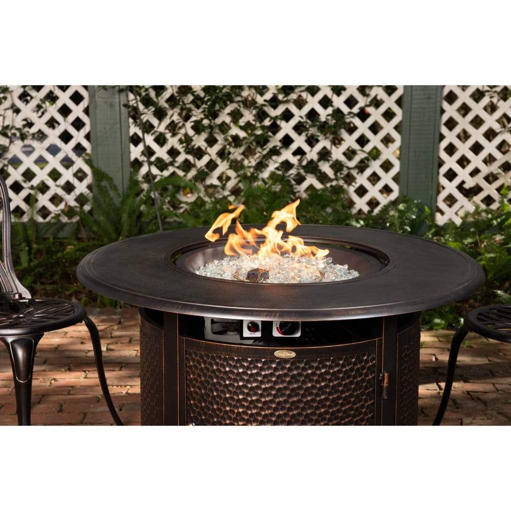 Fire Sense 42" Weyland Round Aluminum Propane Gas Fire Pit