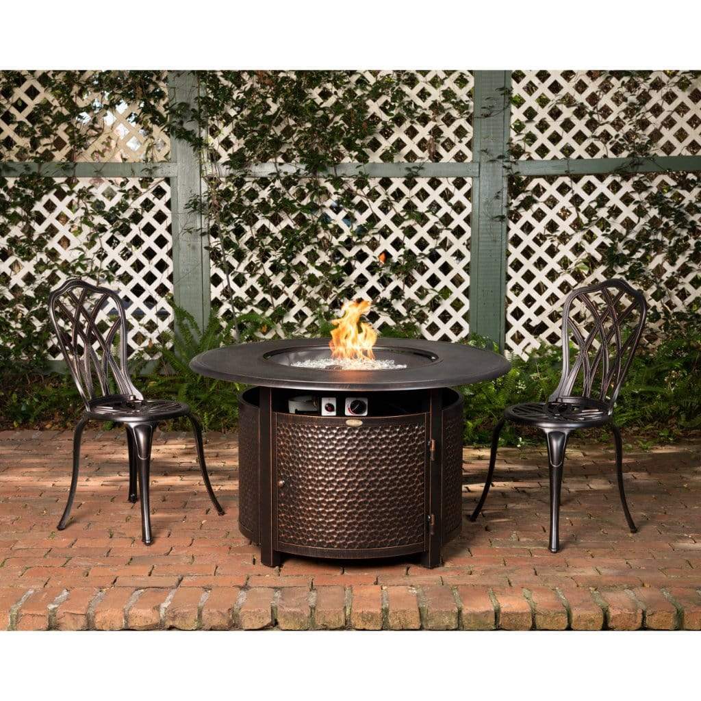 Fire Sense 42" Weyland Round Aluminum Propane Gas Fire Pit