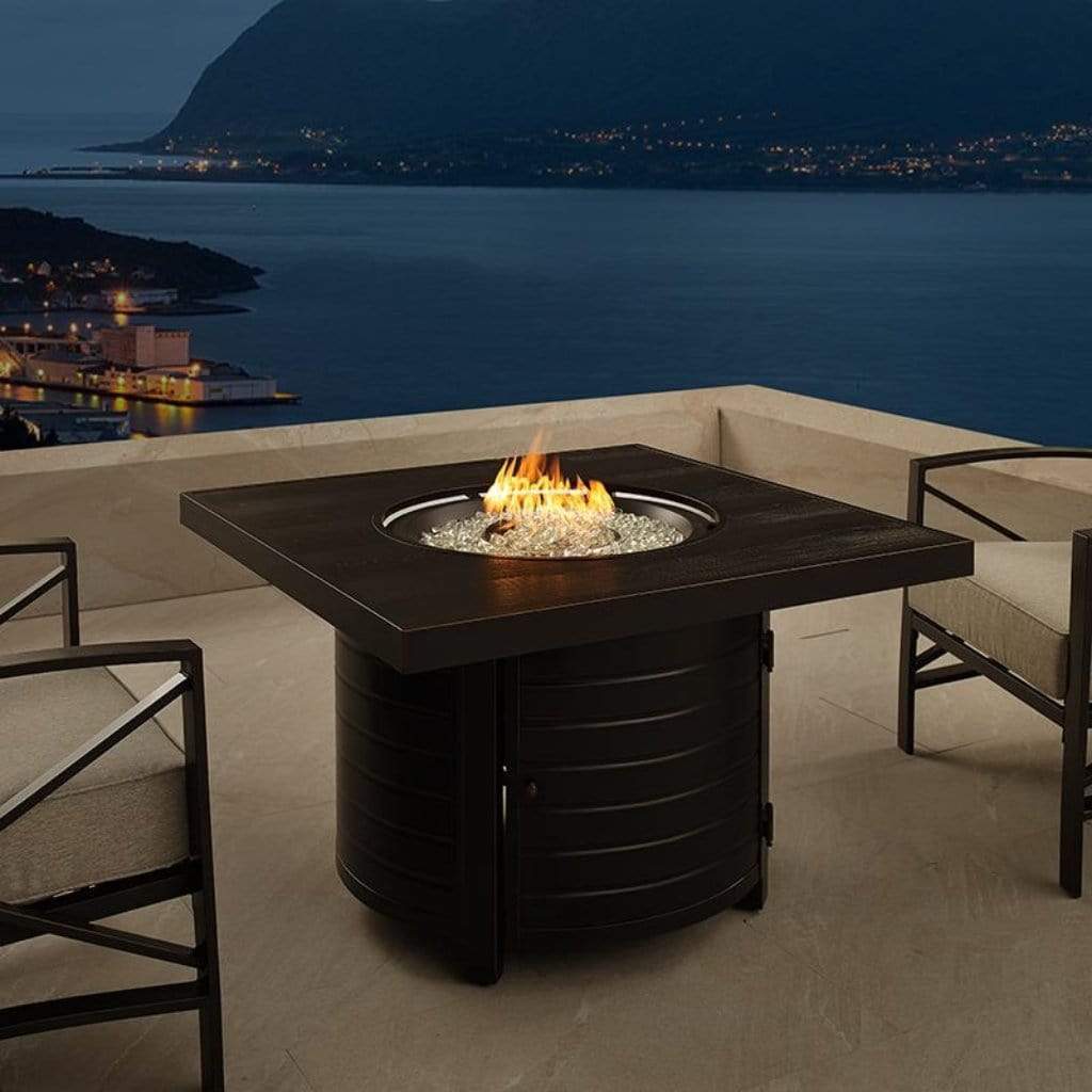 Fire Sense 42" Yorke Square Aluminum Propane Gas Fire Pit