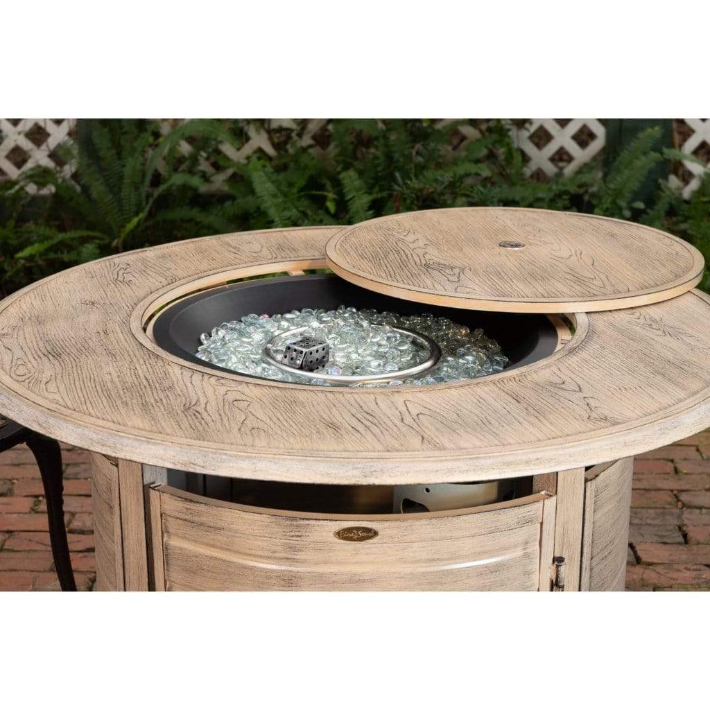 Fire Sense 42"/44" Thatcher Round Aluminum Propane Gas Fire Pit