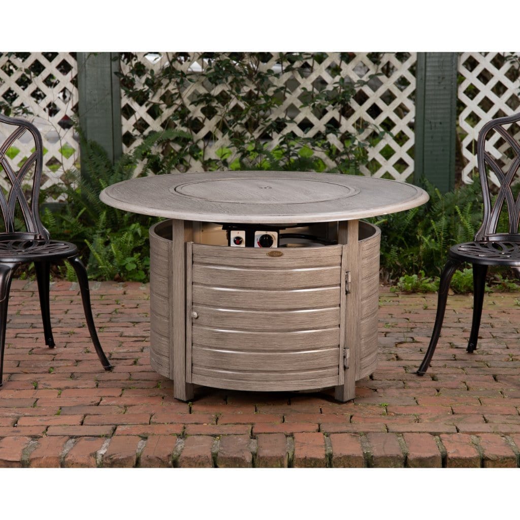 Fire Sense 42"/44" Thatcher Round Aluminum Propane Gas Fire Pit