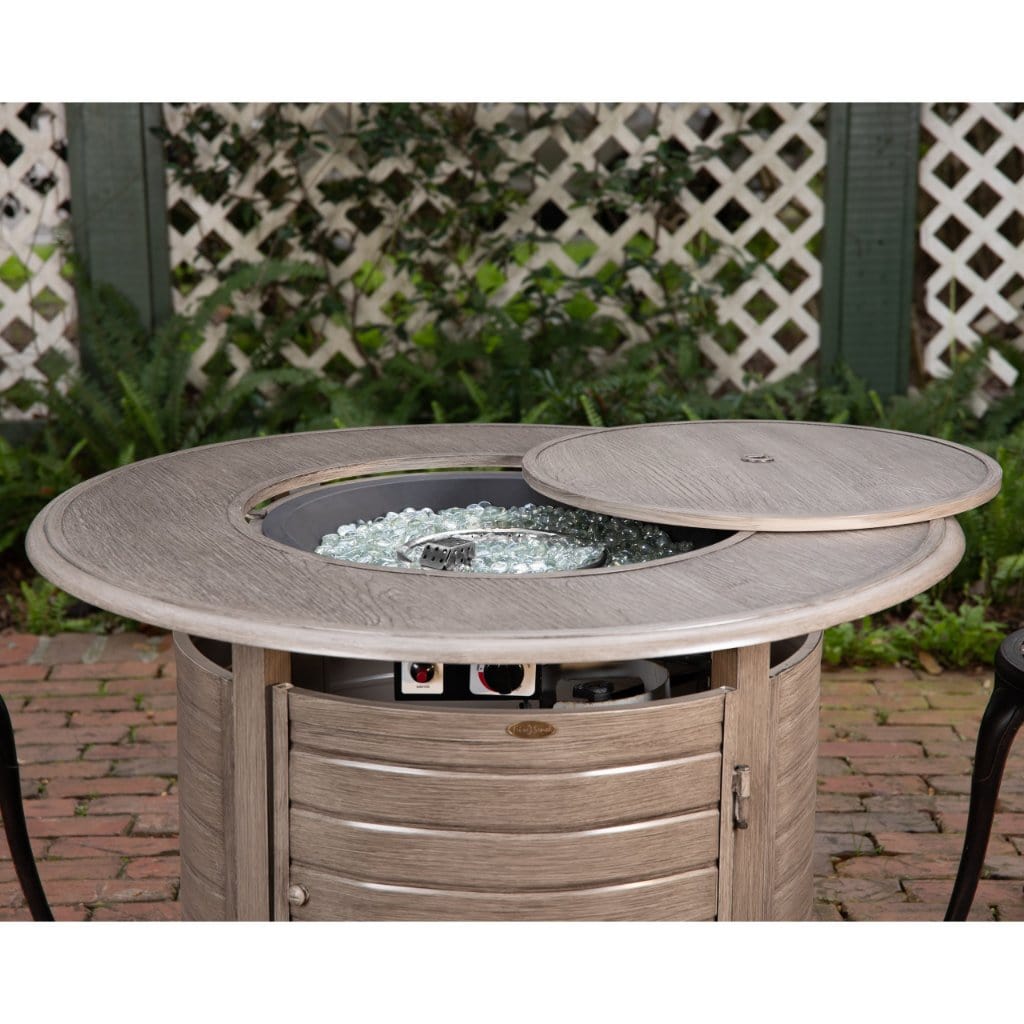 Fire Sense 42"/44" Thatcher Round Aluminum Propane Gas Fire Pit