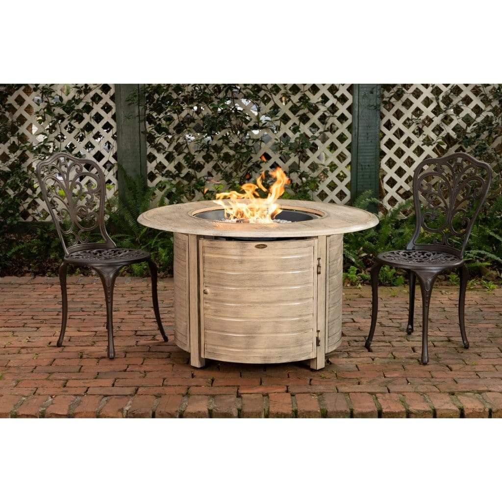 Fire Sense 42"/44" Thatcher Round Aluminum Propane Gas Fire Pit