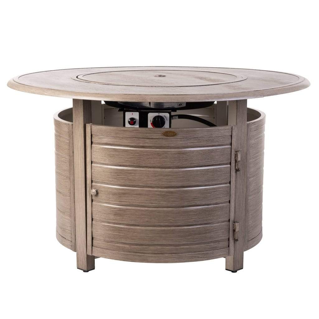 Fire Sense 42"/44" Thatcher Round Aluminum Propane Gas Fire Pit