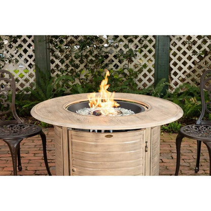 Fire Sense 42"/44" Thatcher Round Aluminum Propane Gas Fire Pit