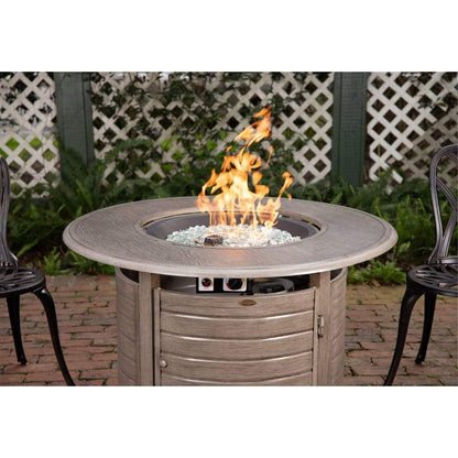 Fire Sense 42"/44" Thatcher Round Aluminum Propane Gas Fire Pit