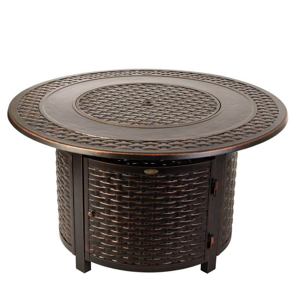 Fire Sense 44" Bellante Round Woven Aluminum Propane Gas Fire Pit