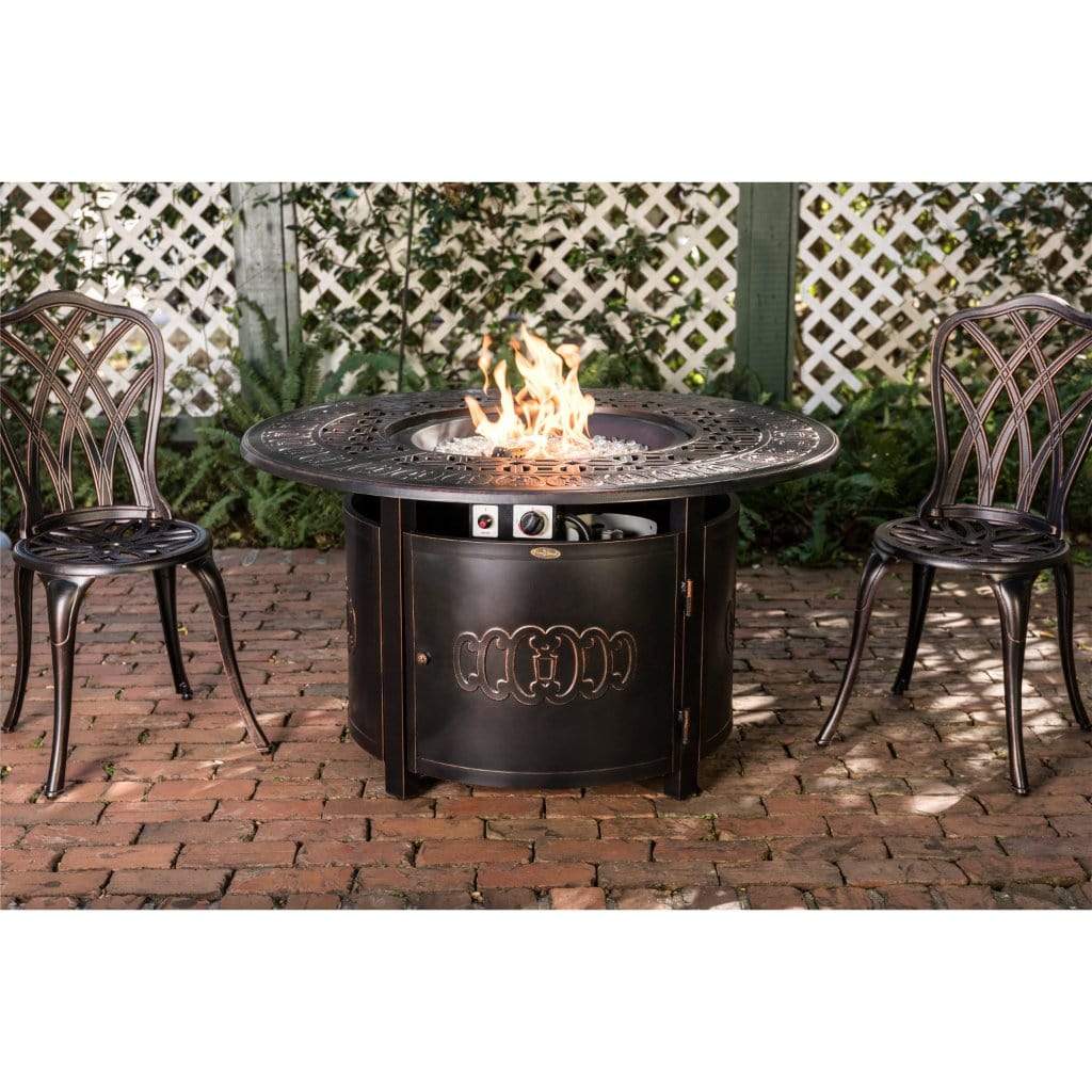 Fire Sense 44" Dynasty Round Aluminum Propane Gas Fire Pit