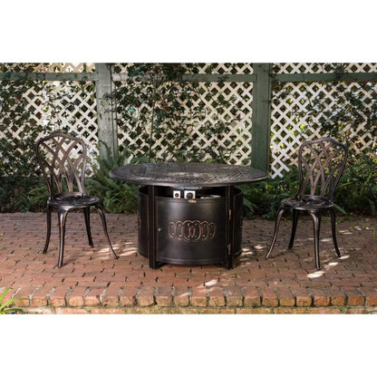 Fire Sense 44" Dynasty Round Aluminum Propane Gas Fire Pit