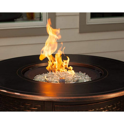 Fire Sense 44" Florence Woven Round Aluminum Propane Gas Fire Pit