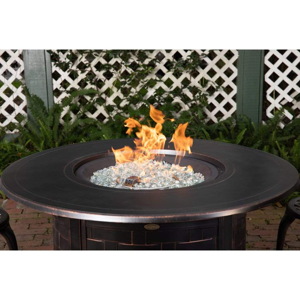 Fire Sense 44" Perissa Woven Round Aluminum Propane Gas Fire Pit