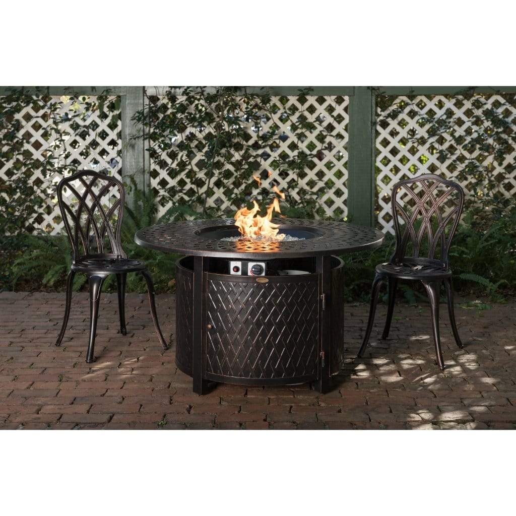 Fire Sense 44" Verona Aluminum Round Propane Gas Fire Pit