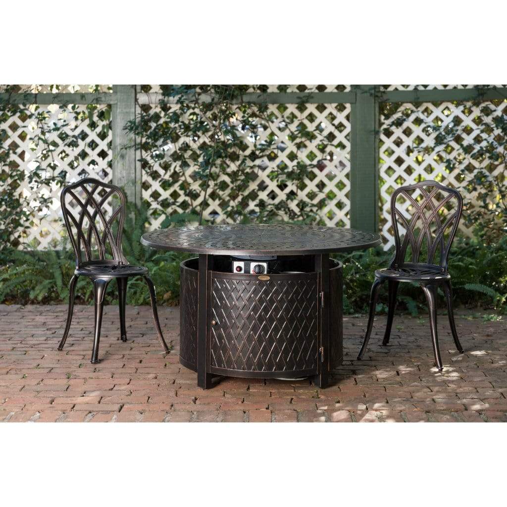 Fire Sense 44" Verona Aluminum Round Propane Gas Fire Pit