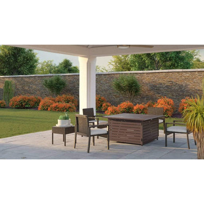 Fire Sense 45" Danang Aluminum Square Propane Gas Fire Pit